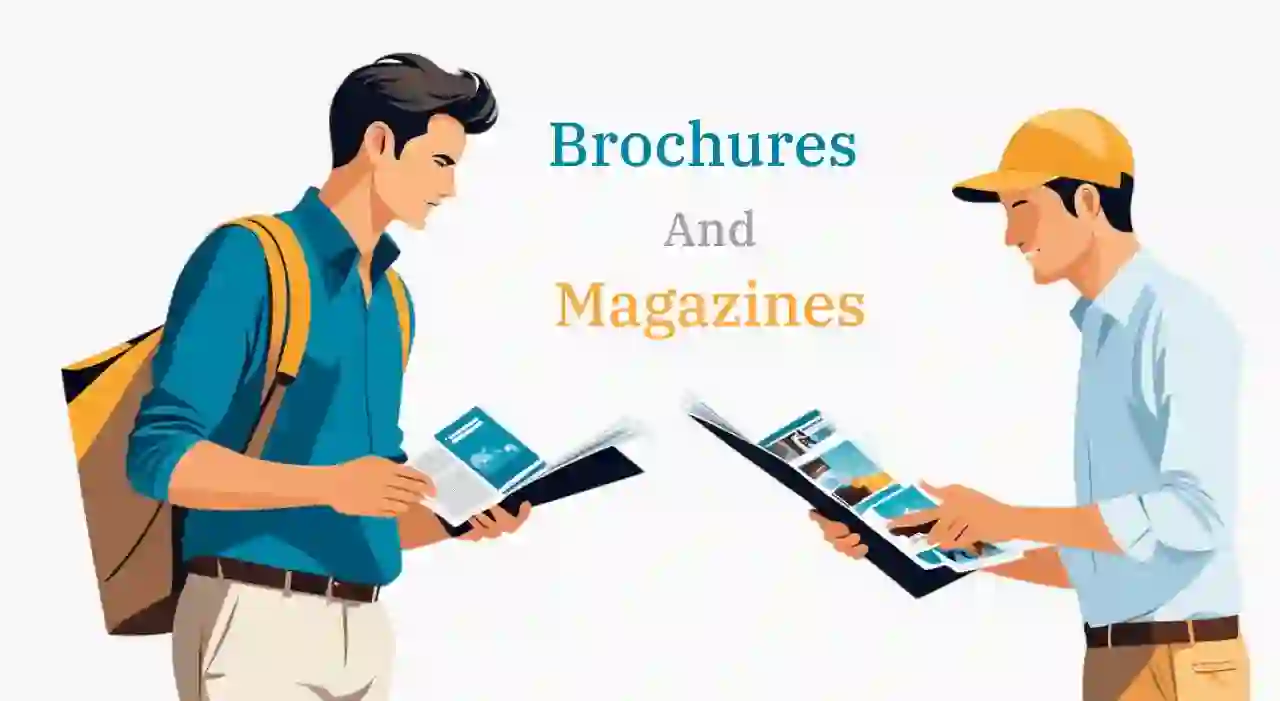 Offline Marketing Strategies - Brochures and Magazines Advertisement